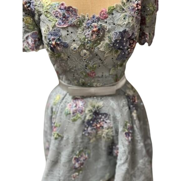 "MAMBO COUTURE" STUNNING SZ 8 Formal Dress Fairy Whimsical Angelic Runs Smalll - Picture 8 of 16